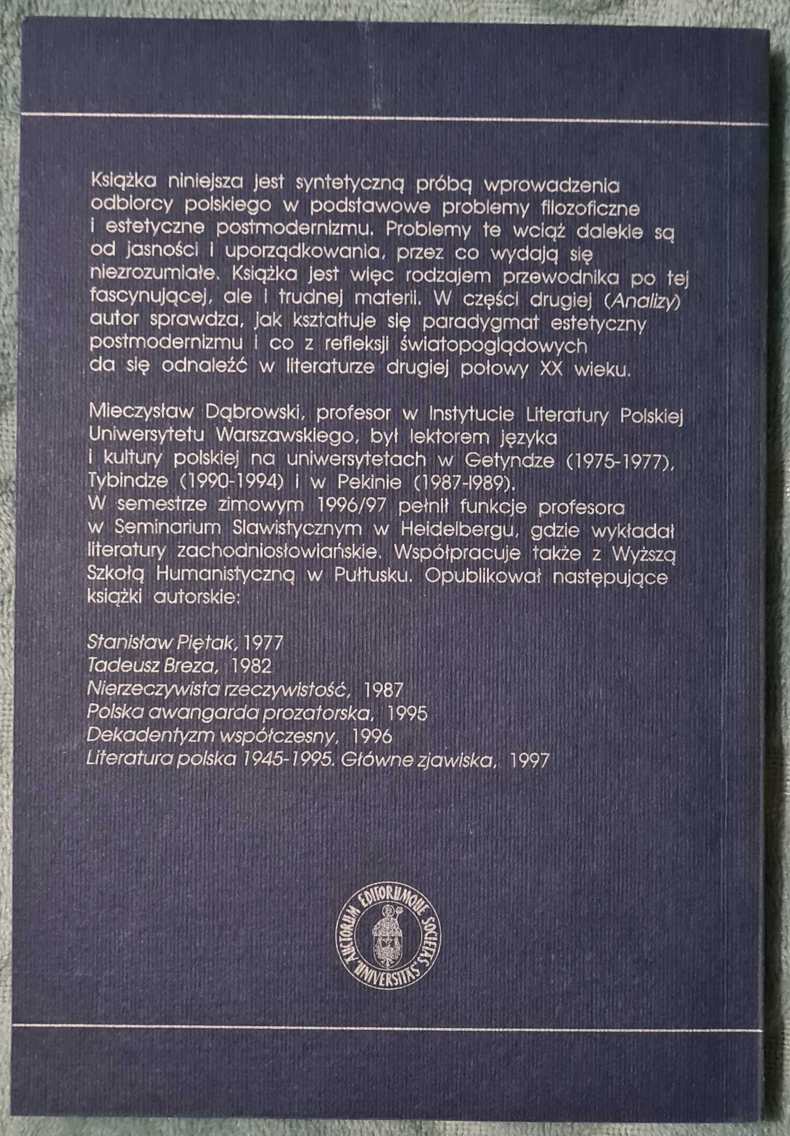 Postmodernizm myśl i tekst Dąbrowski