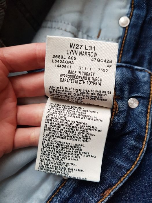 Dżinsy Lee W27L31 Lynn Narrow jak Nowe