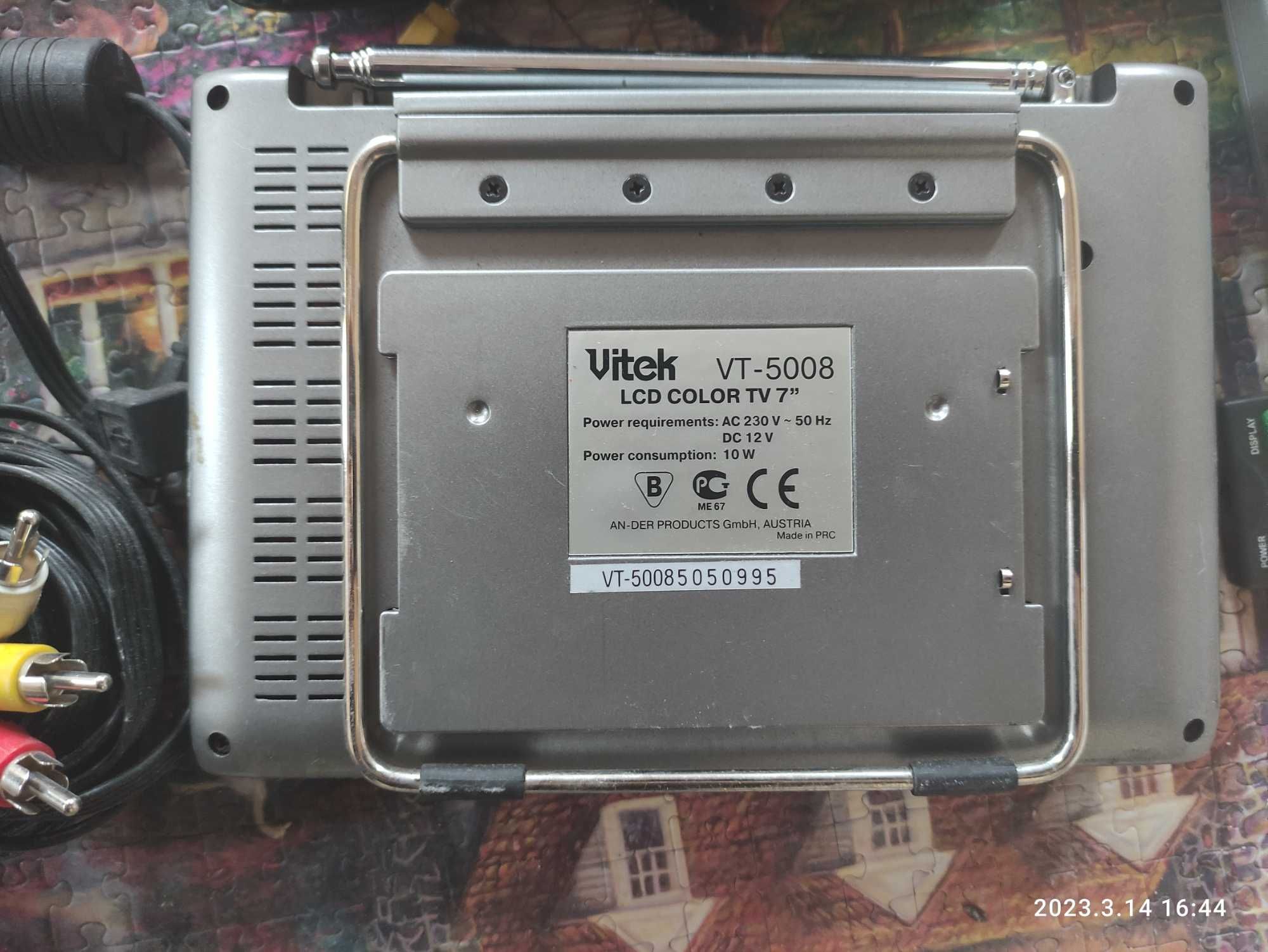 Портативный ТВ LCD 7" Vitek VT-5008