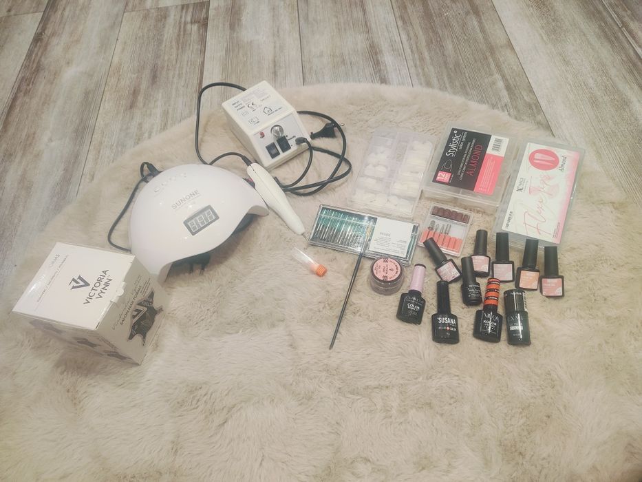 Zestaw do paznokci + frezarka