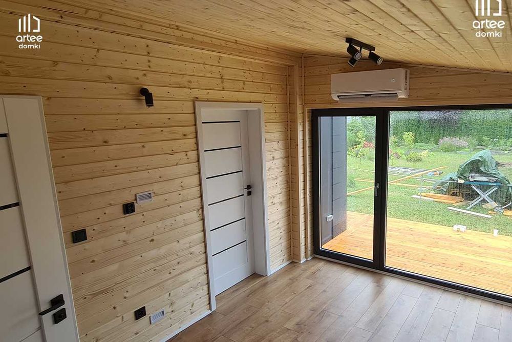 Domek modułowy całoroczny , Letniskowy , 35m2 , Bez zezwoleń na budowę