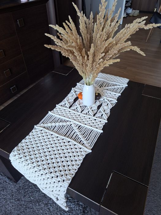 Bieżnik 150x32 Makrama Handmade styl Boho