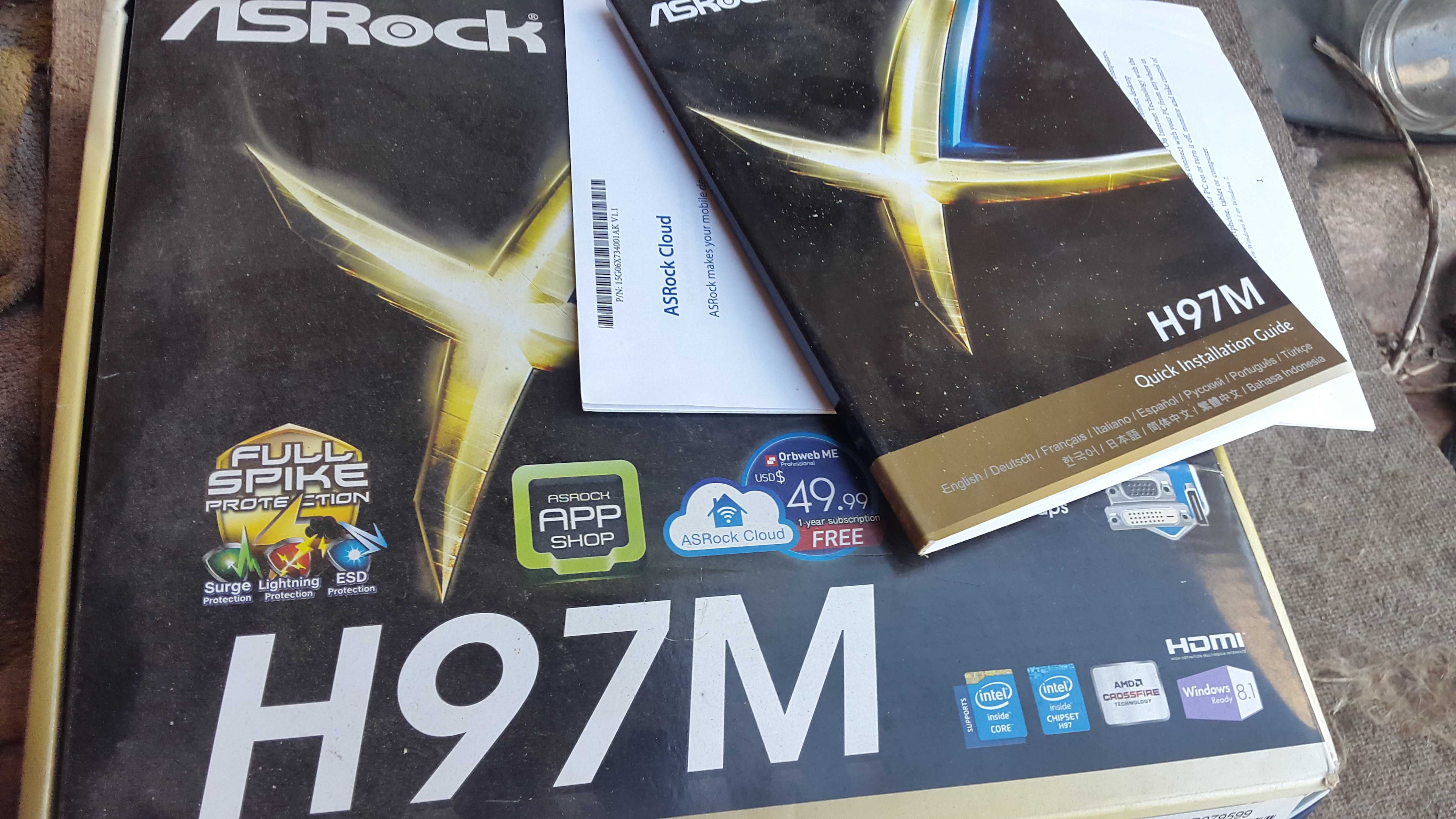 Комплект ASRock H97M +Intel Core i5-4570 +Kingston KHX 1600OC/8GX