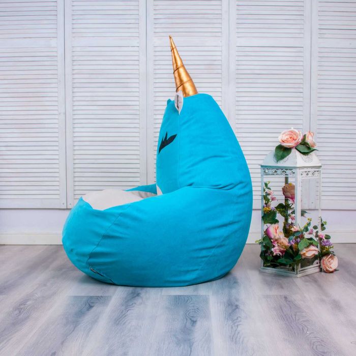 Одноріг! М'яке Крісло Мішок Груша Пуф Кресло Мешок Единорог.