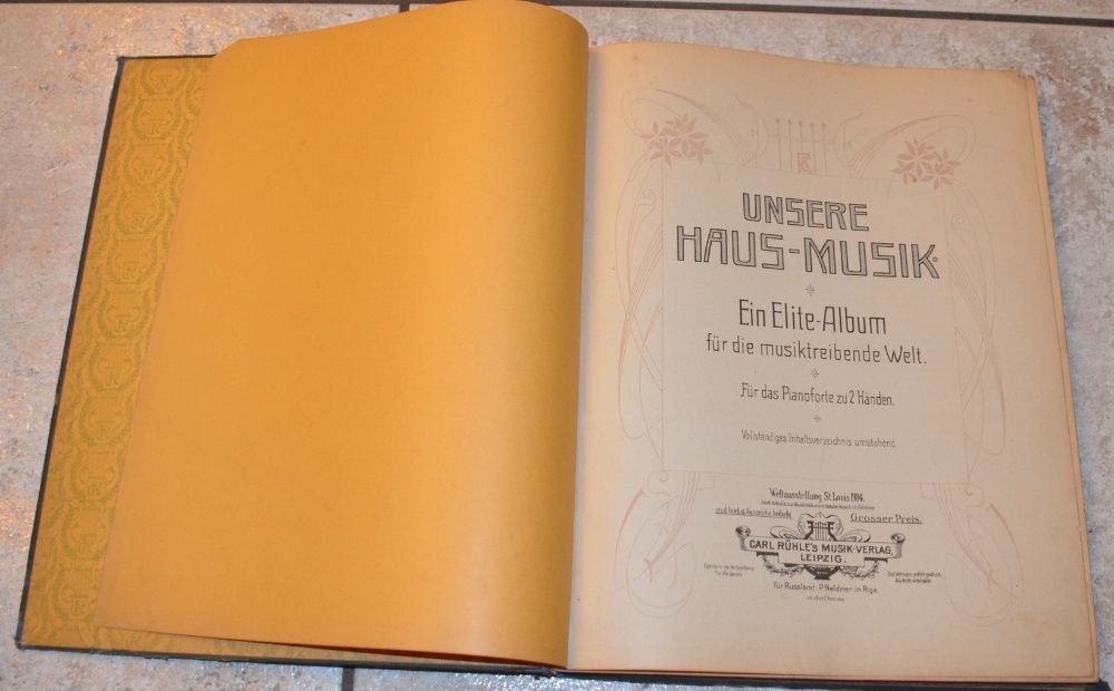 Unsere HAUS-MUSIK Ein Elite Album 1904 zabytek