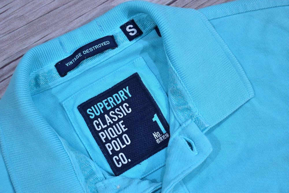 Superdry Męska Koszulka Polo Vintage Destroyed / S