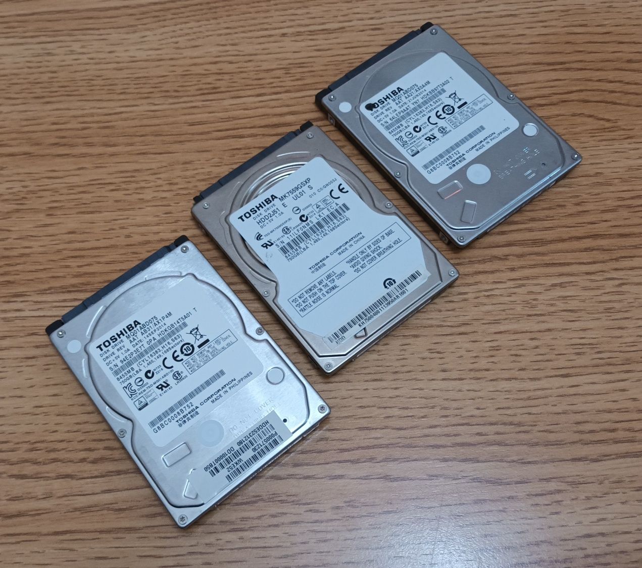 HDD/Discos Rigidos 2.5" 750 Gb para portáteis 18€ a unidade