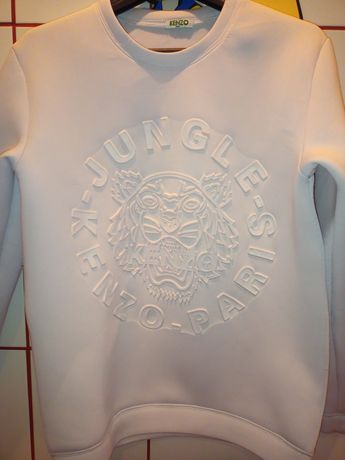 Bluza piankowa Kenzo jungle M/L tłoczony tygrys szara