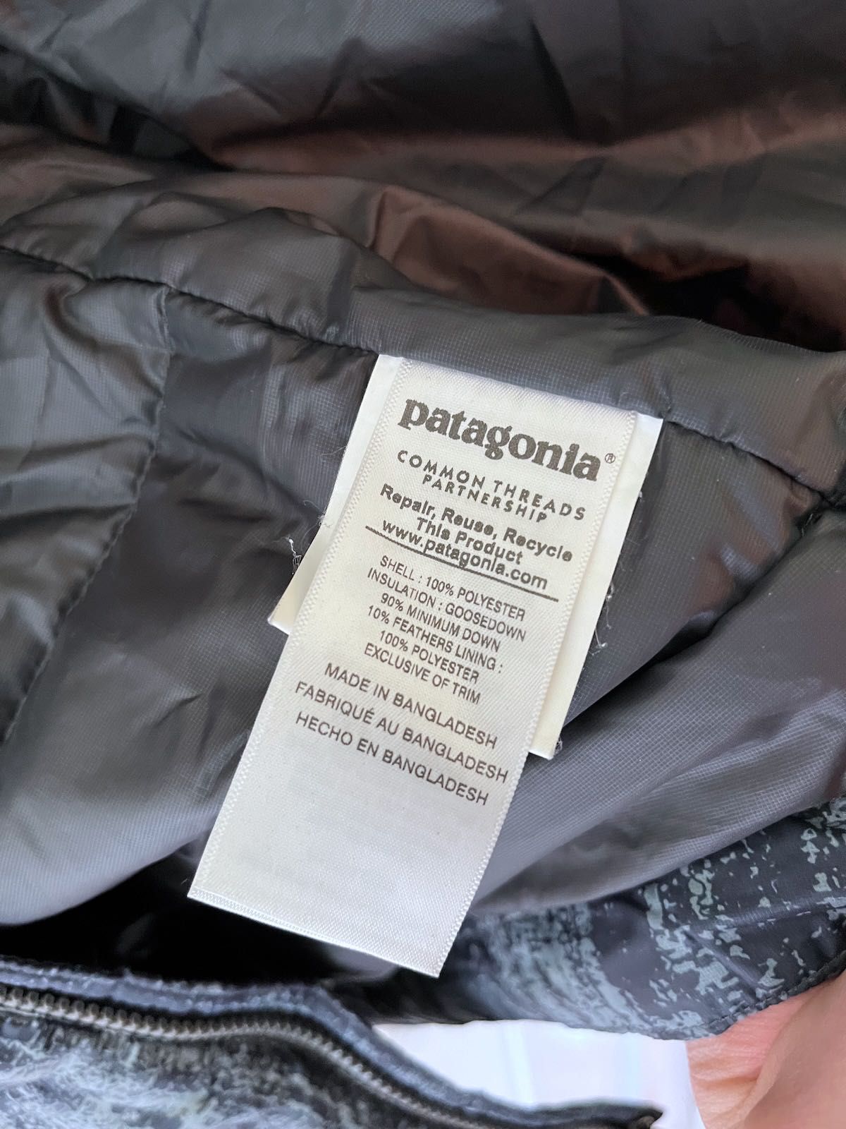 Patagonia, S/M, kurtka puchowa (down jacket), z gęsi; Common Threads