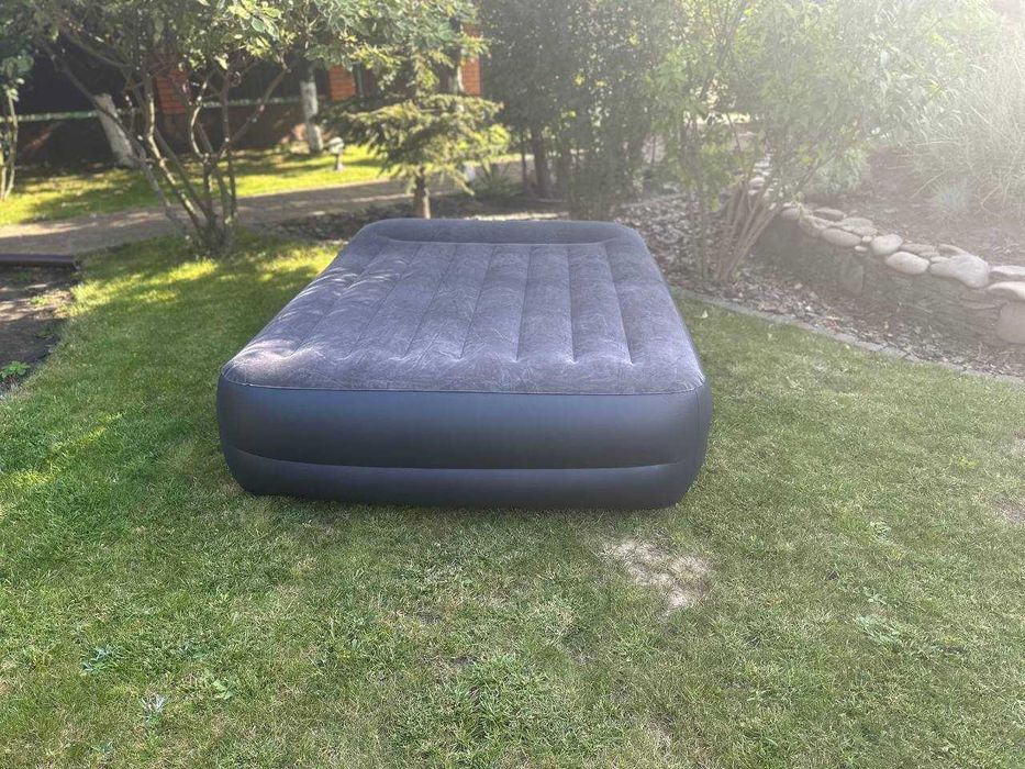 ℹ️ Надувная двухспальная кровать + насос. Матрас Ліжко Ламзак чорний