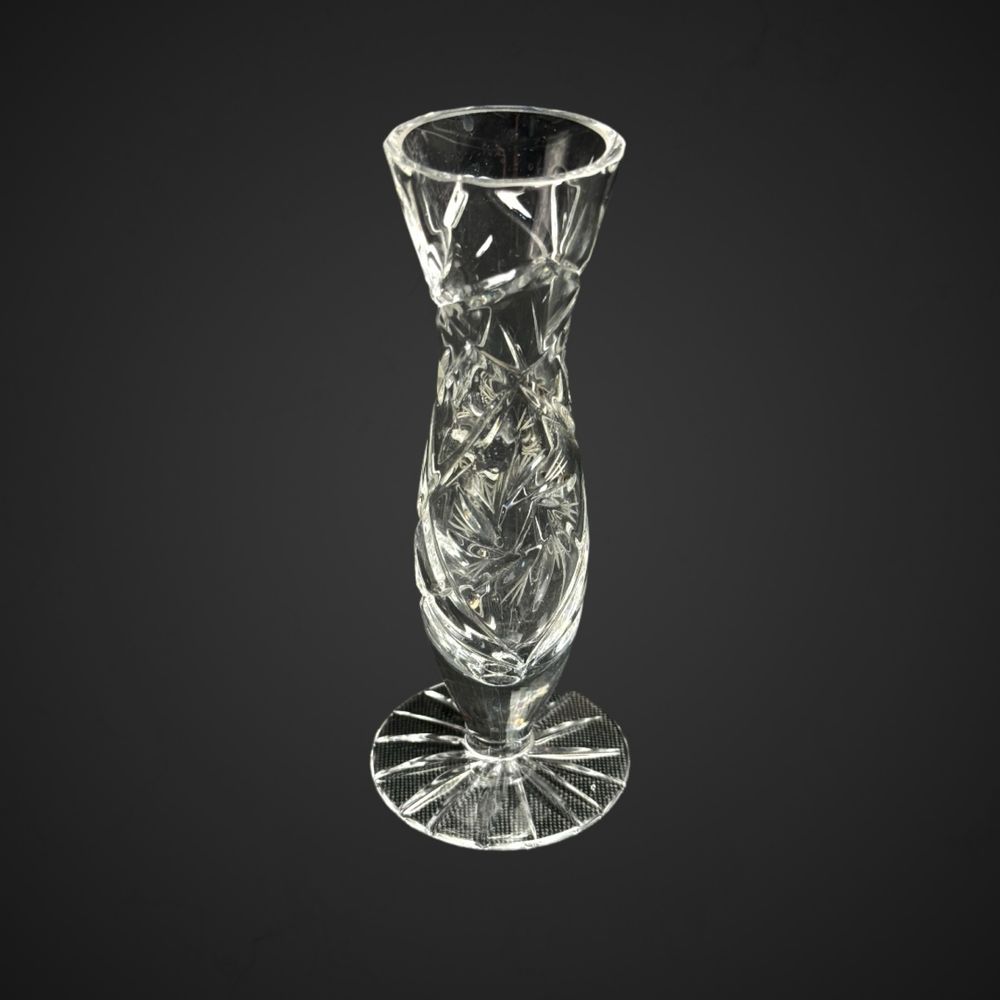 Mały szklany wazon wazonik na jeden kwiatek polny bukiet B41252