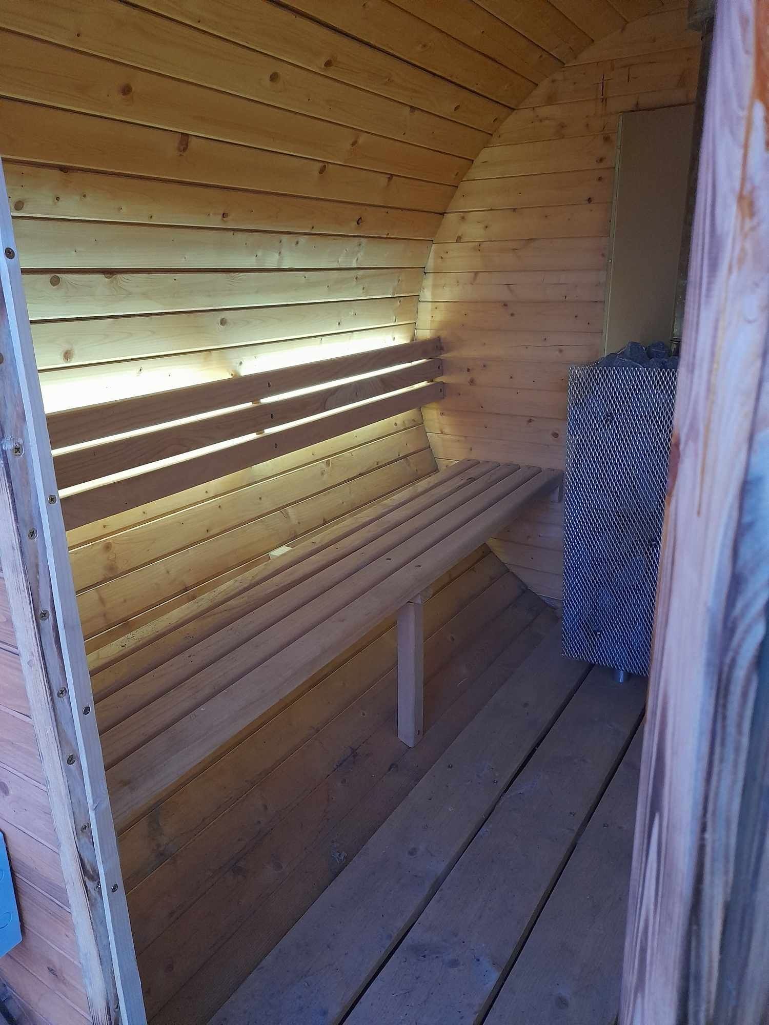 Sauna ogrodowa  mobilna opalaną drewnem