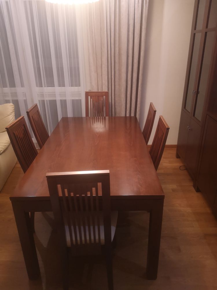 Stół z krzesłami drewniany Klose