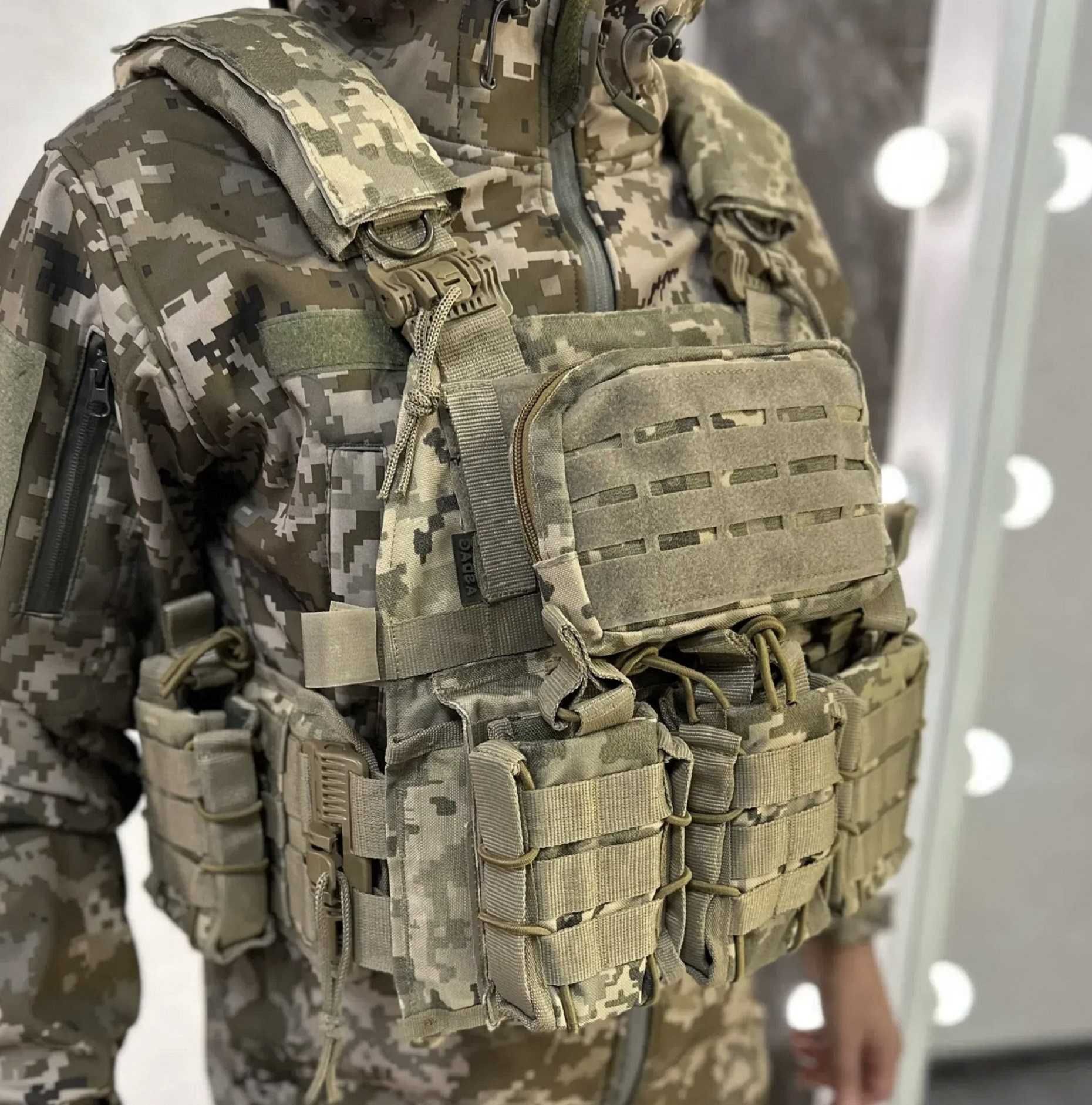 Плитоноска asdag cordura 1000d, регульована, для плит 25x30 см
