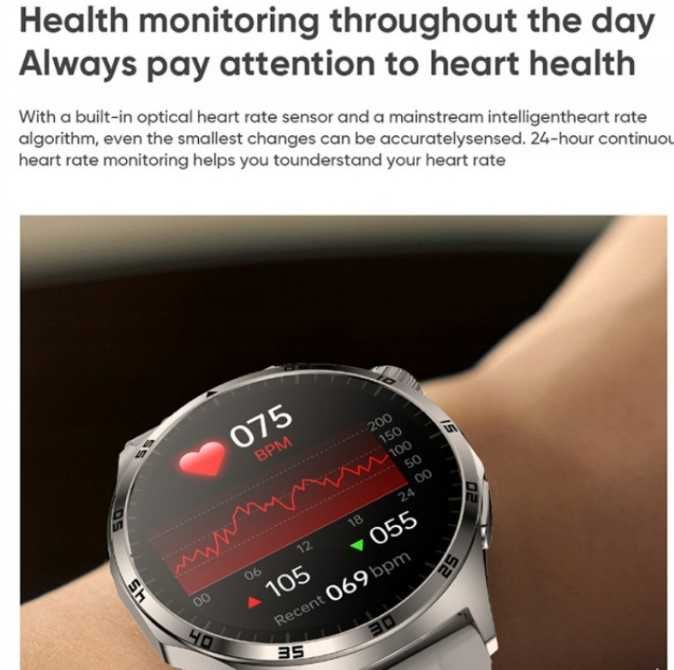 Smartwatch MT300 Pomiar EKG, Licznik kalorii,Rozmowy Bluetooth ttst970