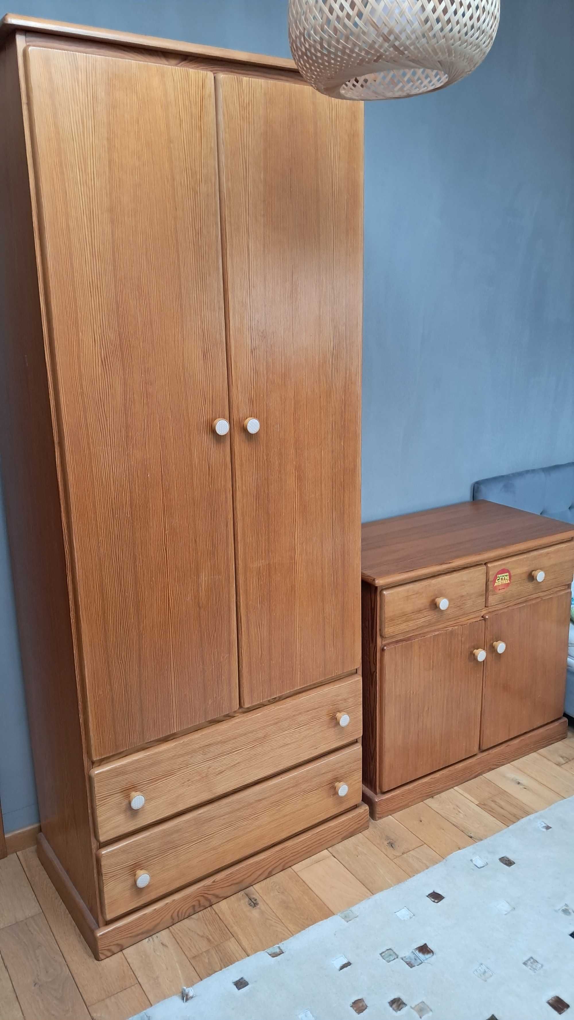 Szafa plus komoda - lite drewno
