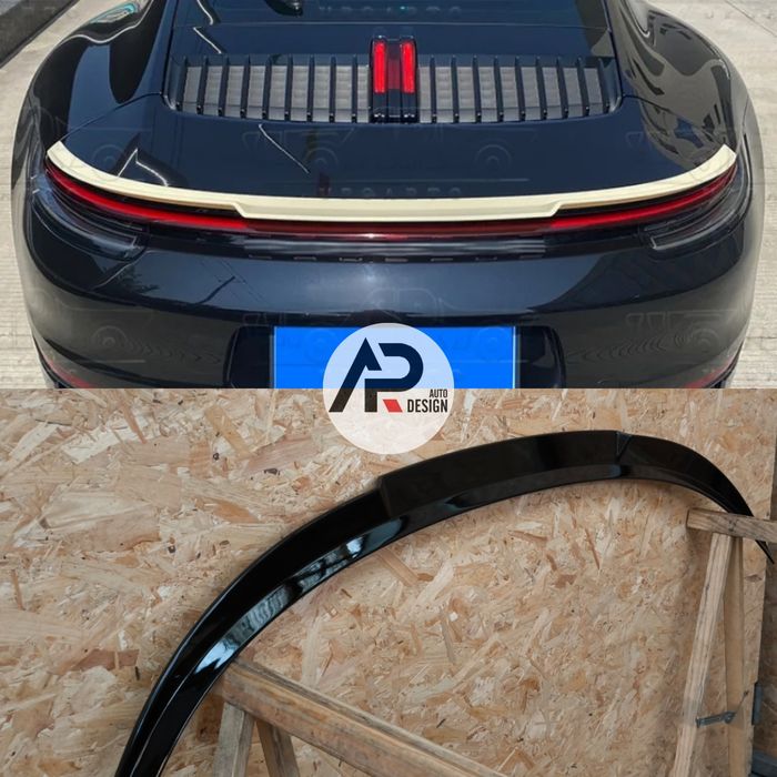 Porsche 911 992 Carrera Aileron Spoiler mala preto brilhante