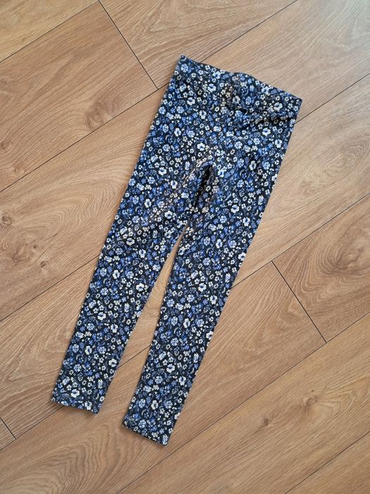 H&M legginsy w kwiatki r.128cm