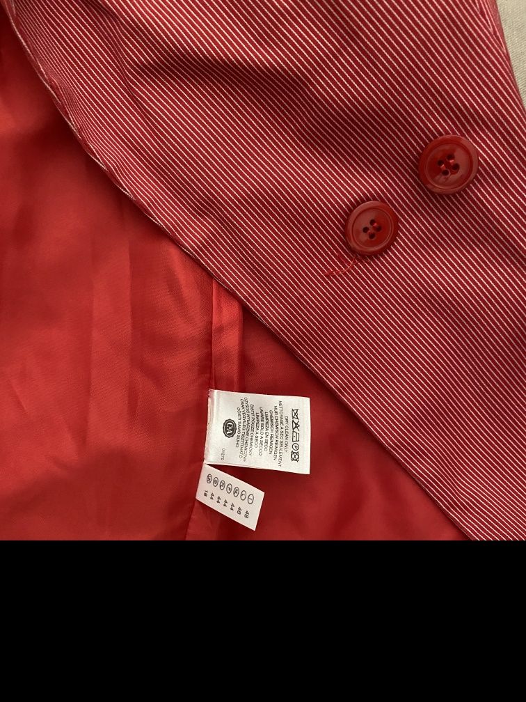 Blazer 44, vermelho, riscas brancas