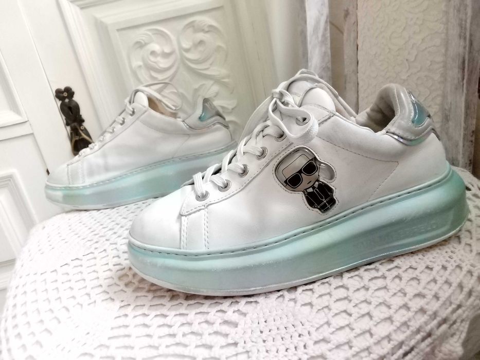 Karl Lagerfeld skórzane sneakersy buty damskie 37 sportowe adidasy