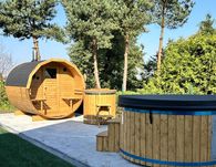 Sauna Ogrodowa Beczka Ruska Bania 2,5m Dowolna Konfiguracja Cenowa