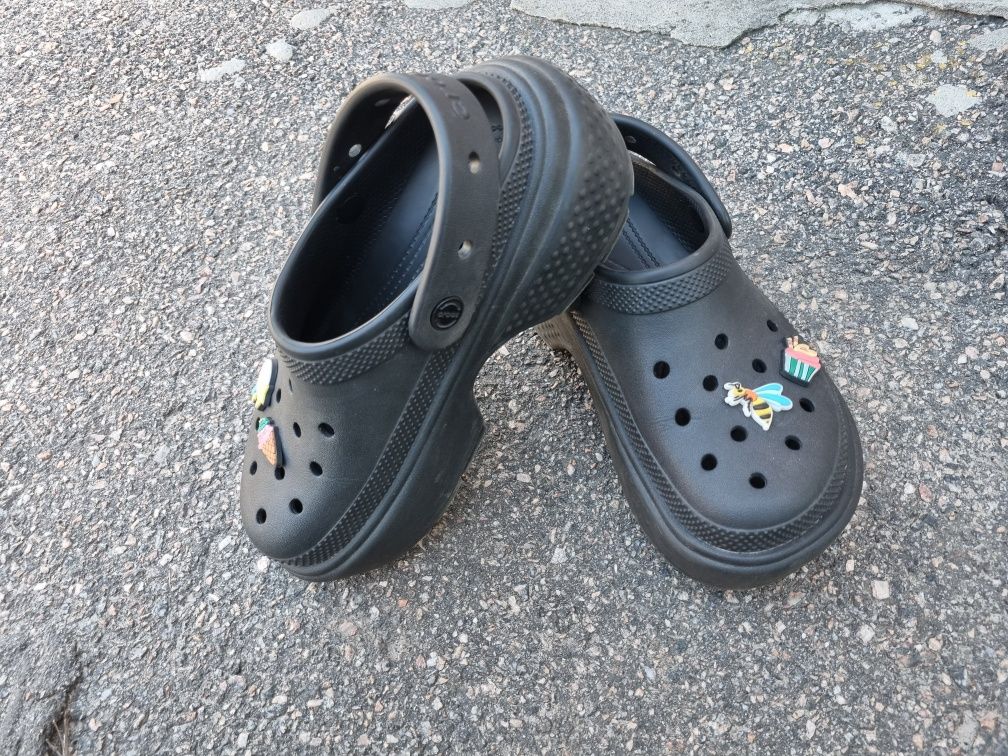 Crocs platform stomp Clog клоги сабо  кроксы w7 оригинал на 37-38р