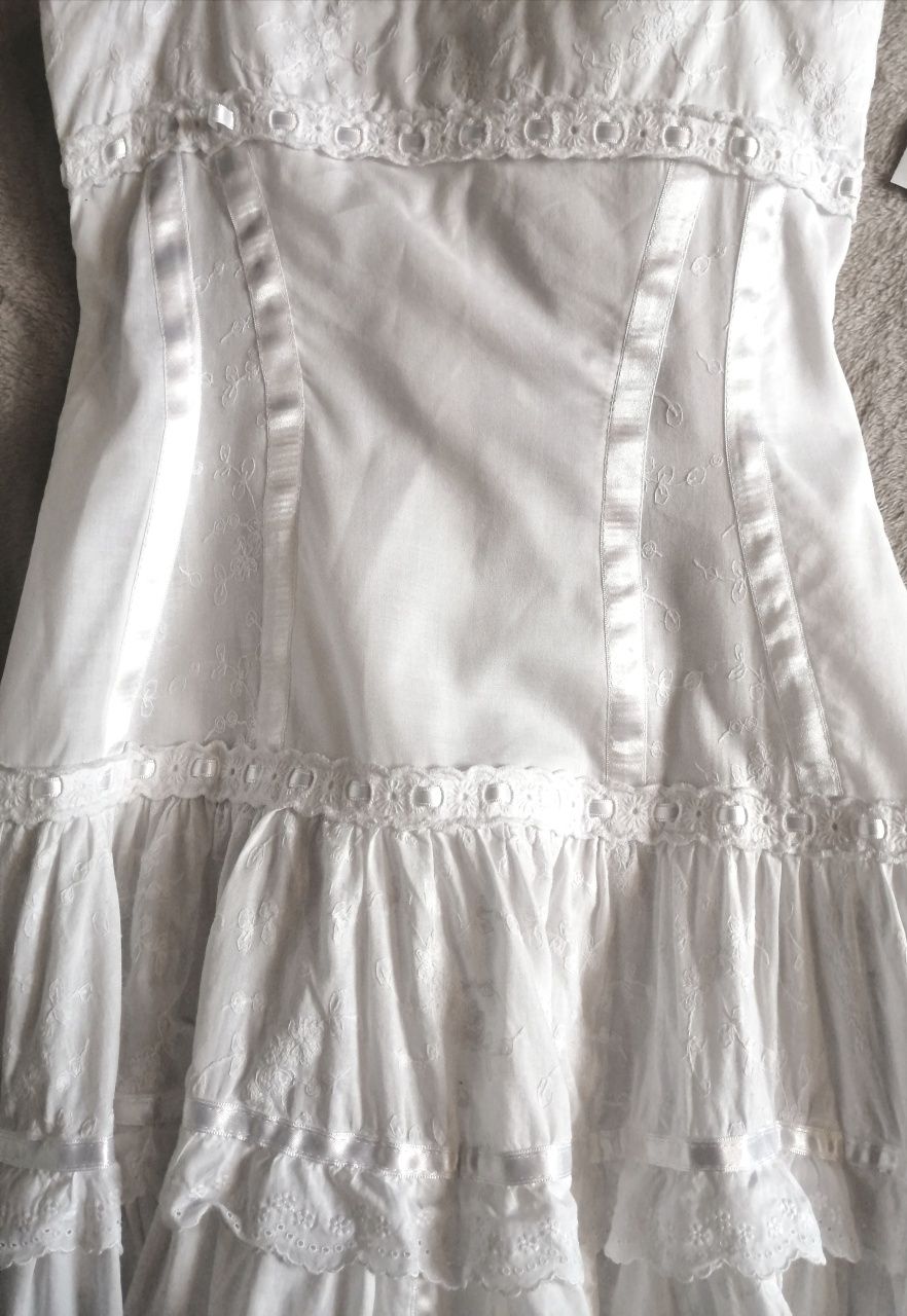 Vestido Ana Sousa, 34, branco, alças, de verão