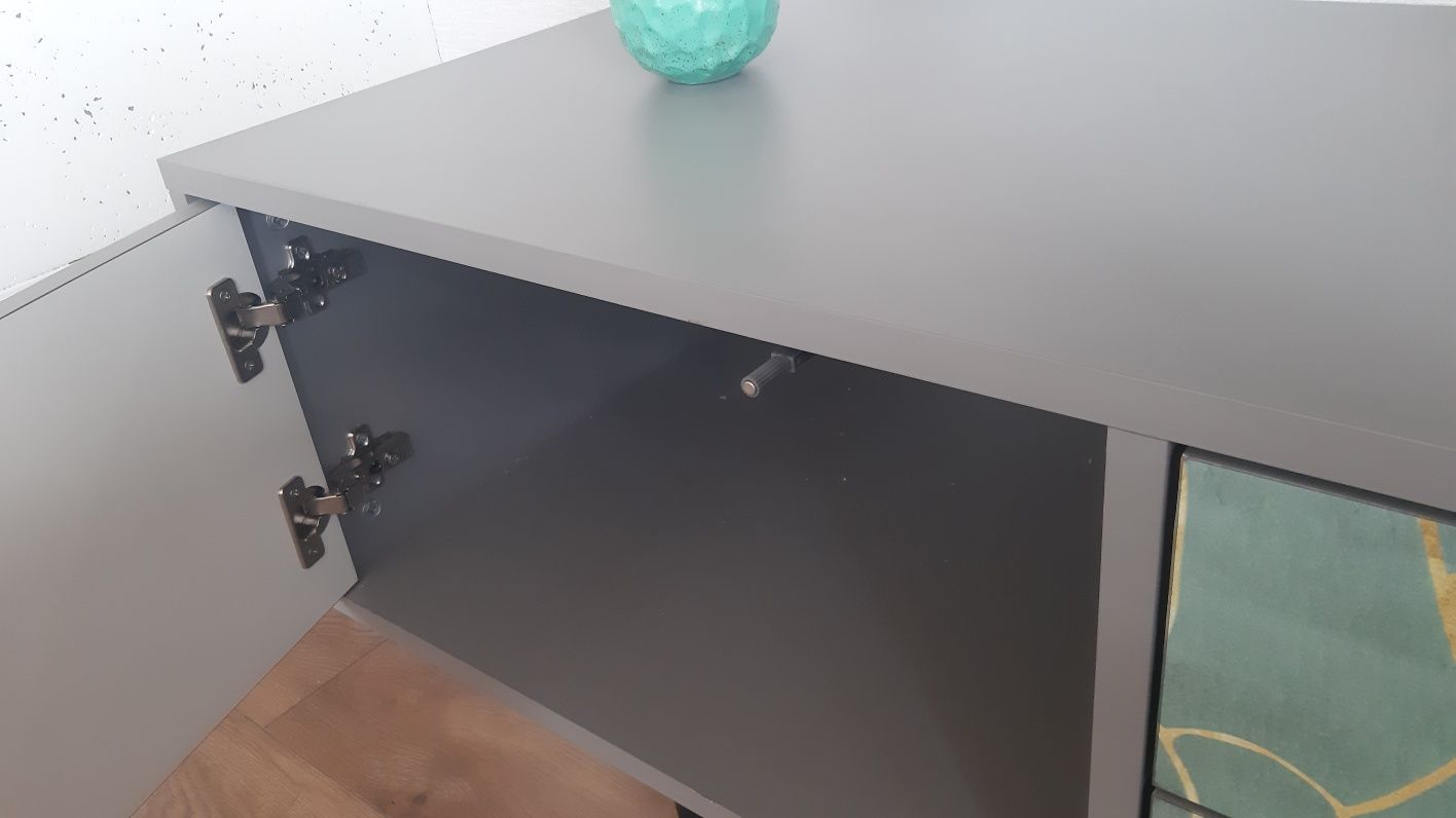Szafka komoda RTV szara design