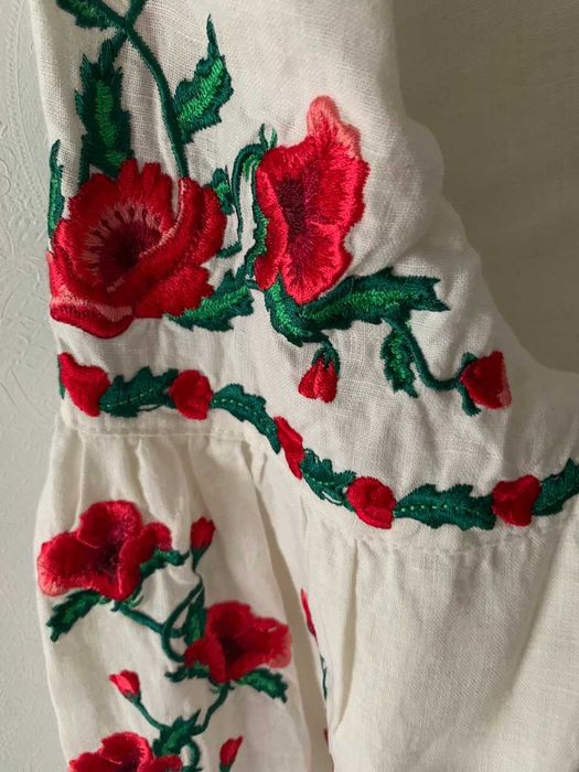 вишиванка льон яскрава вишивка