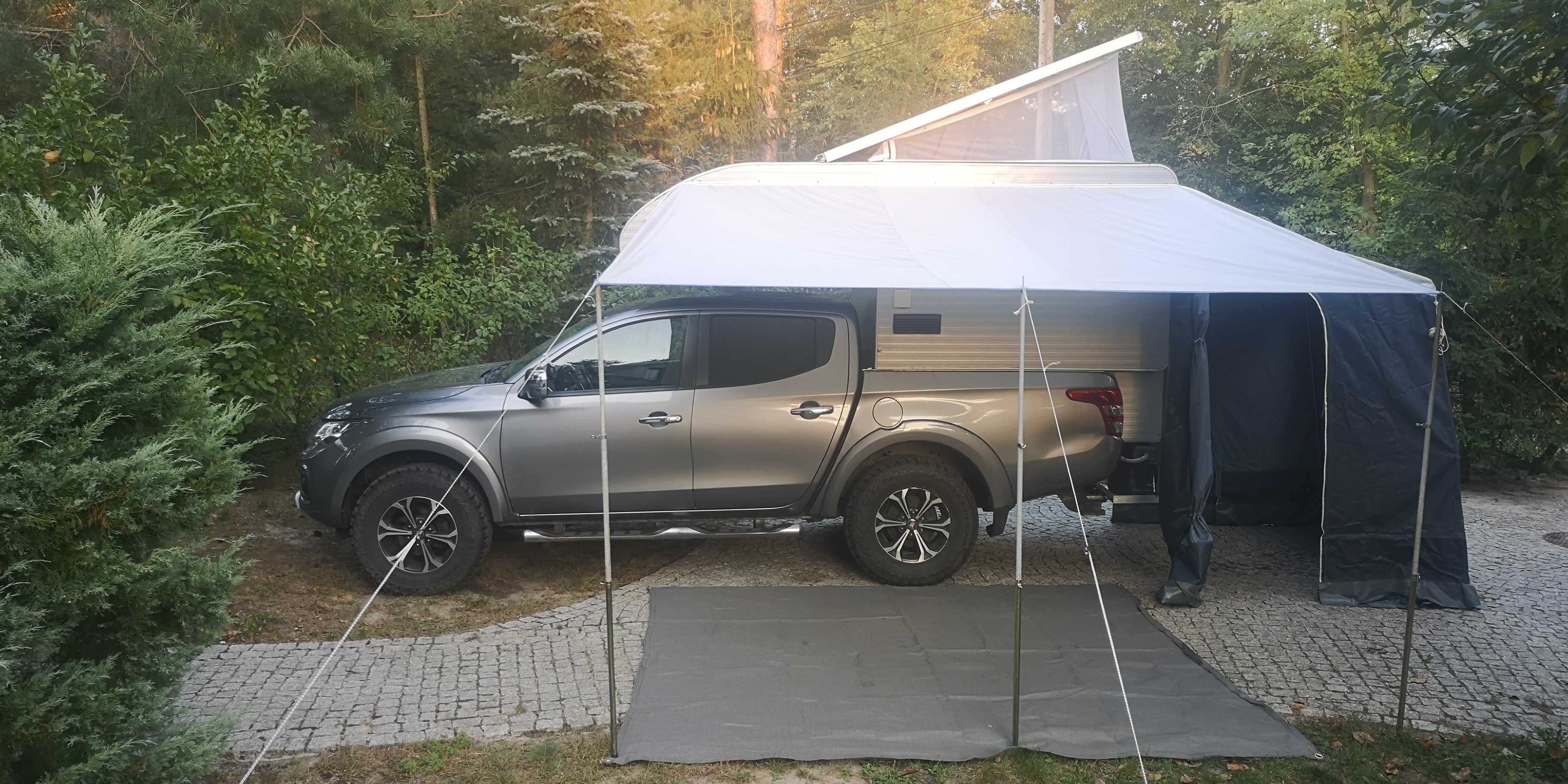 Zabudowa kempingowa na samochód pick up, camper 4x4, kamper kempingowy