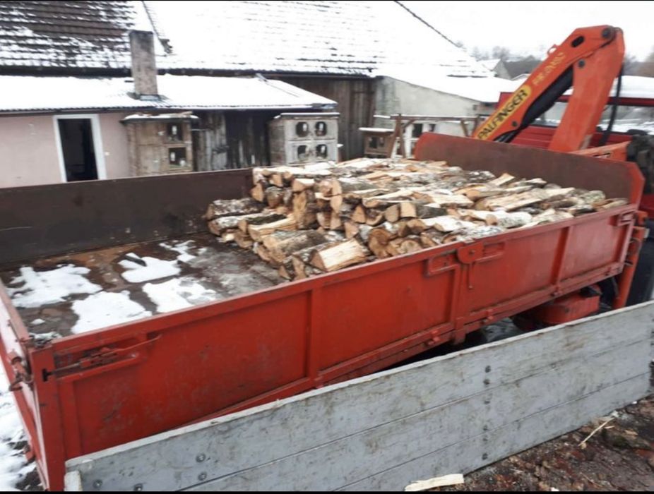 Drewno opałowe kominkowe transport drewna wycinka drzew