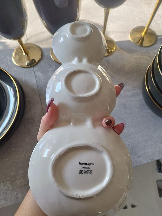 Home&You zastawa Glamoure czarno - złota.