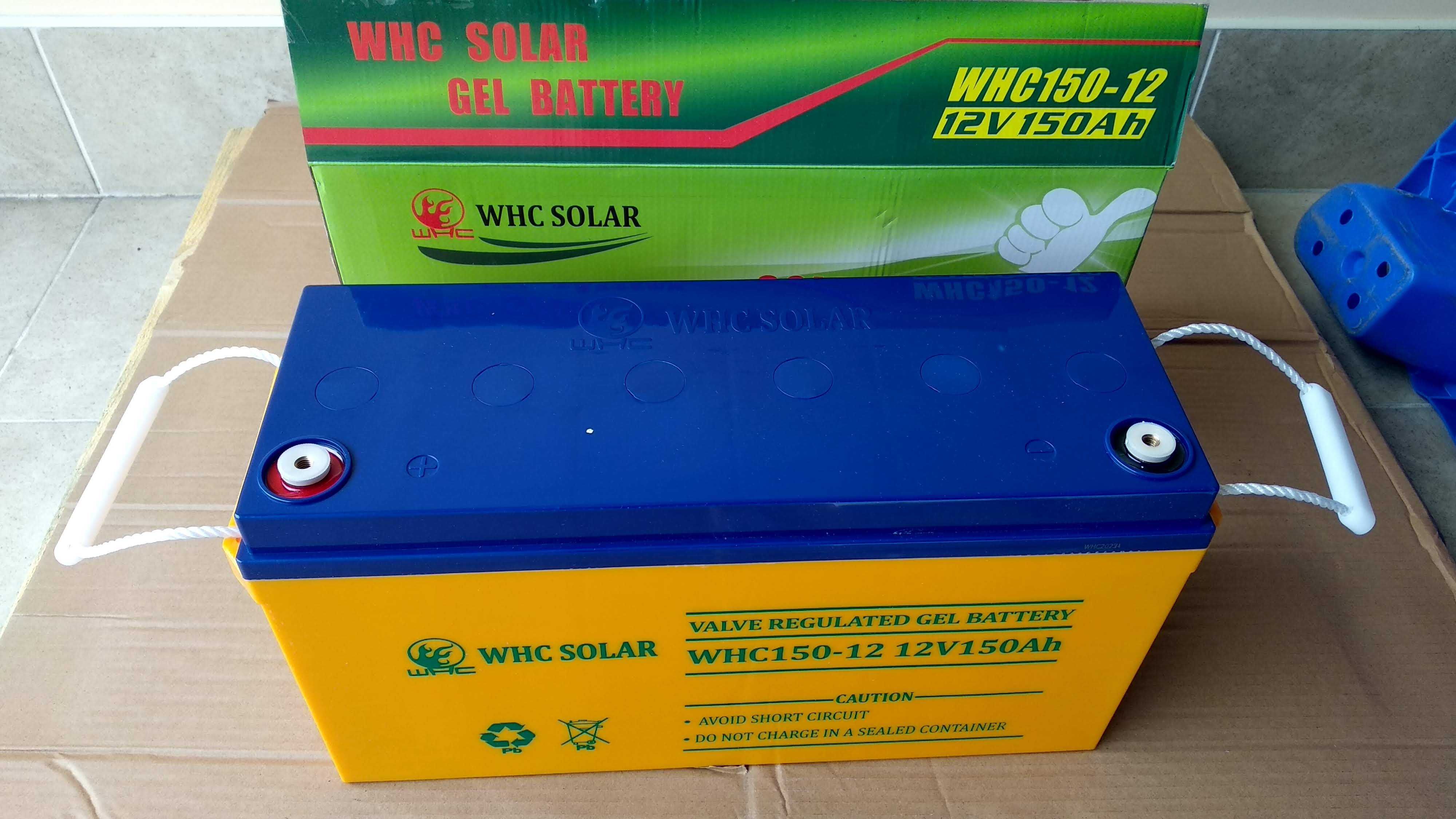 WHC Solar Gel battery 12V 150Ah Гелевий тяговий акумулятор інвертор