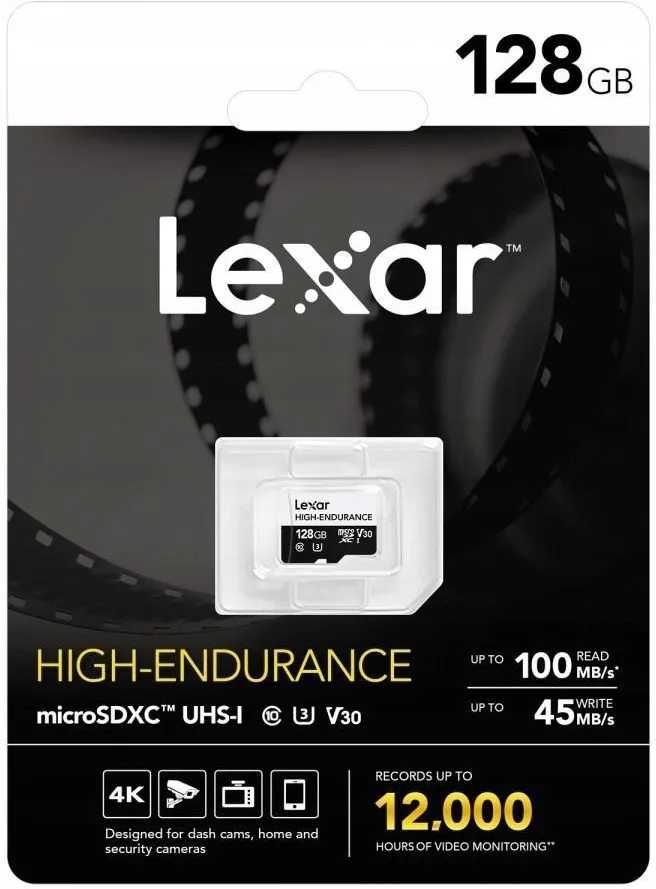 Lexar Karta microSD High Endurance 128GB C10 A1 U1 V30 100/45MB/s