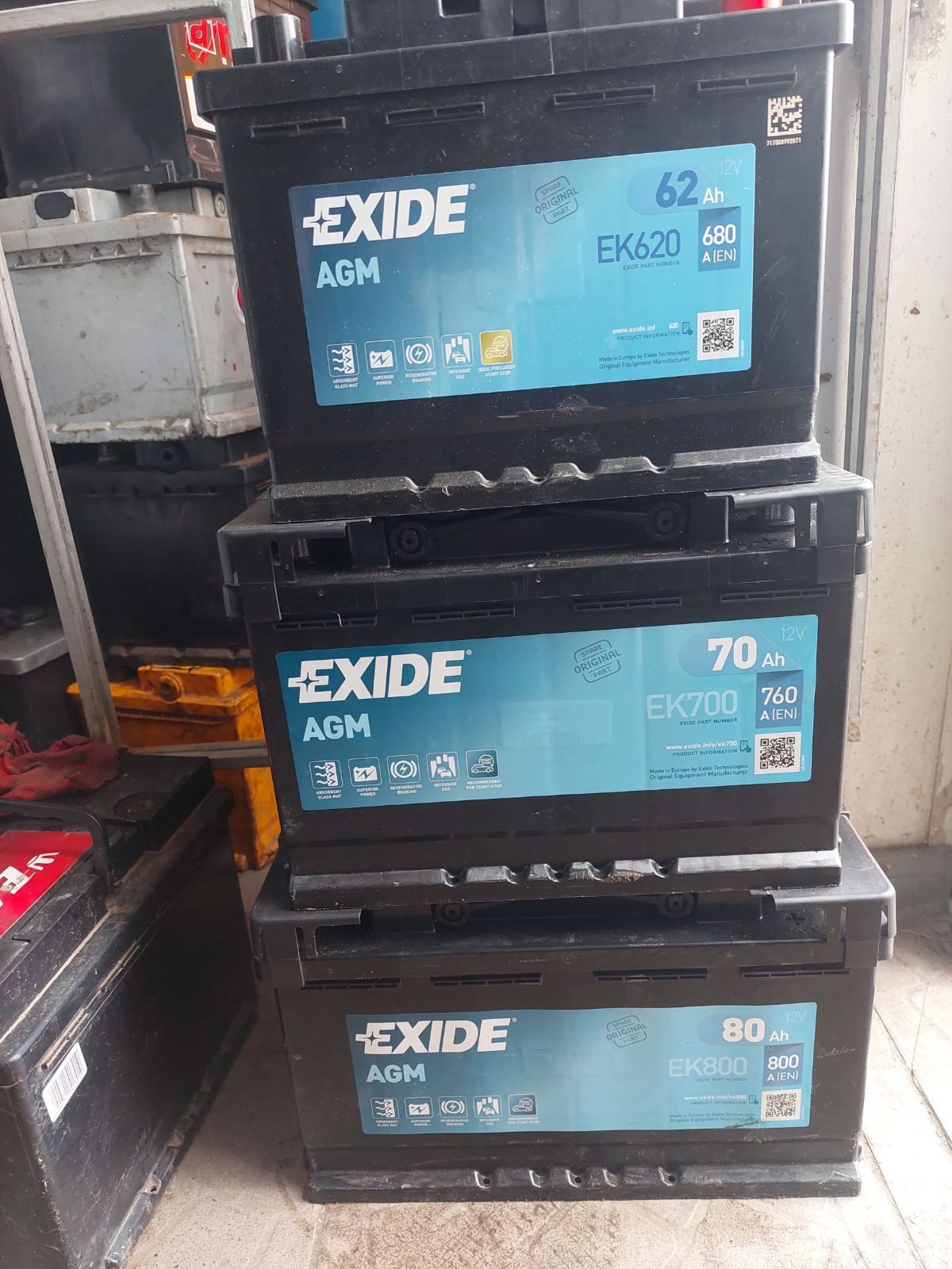 Гелеві акумулятори EXIDE AGM 60-105AH
