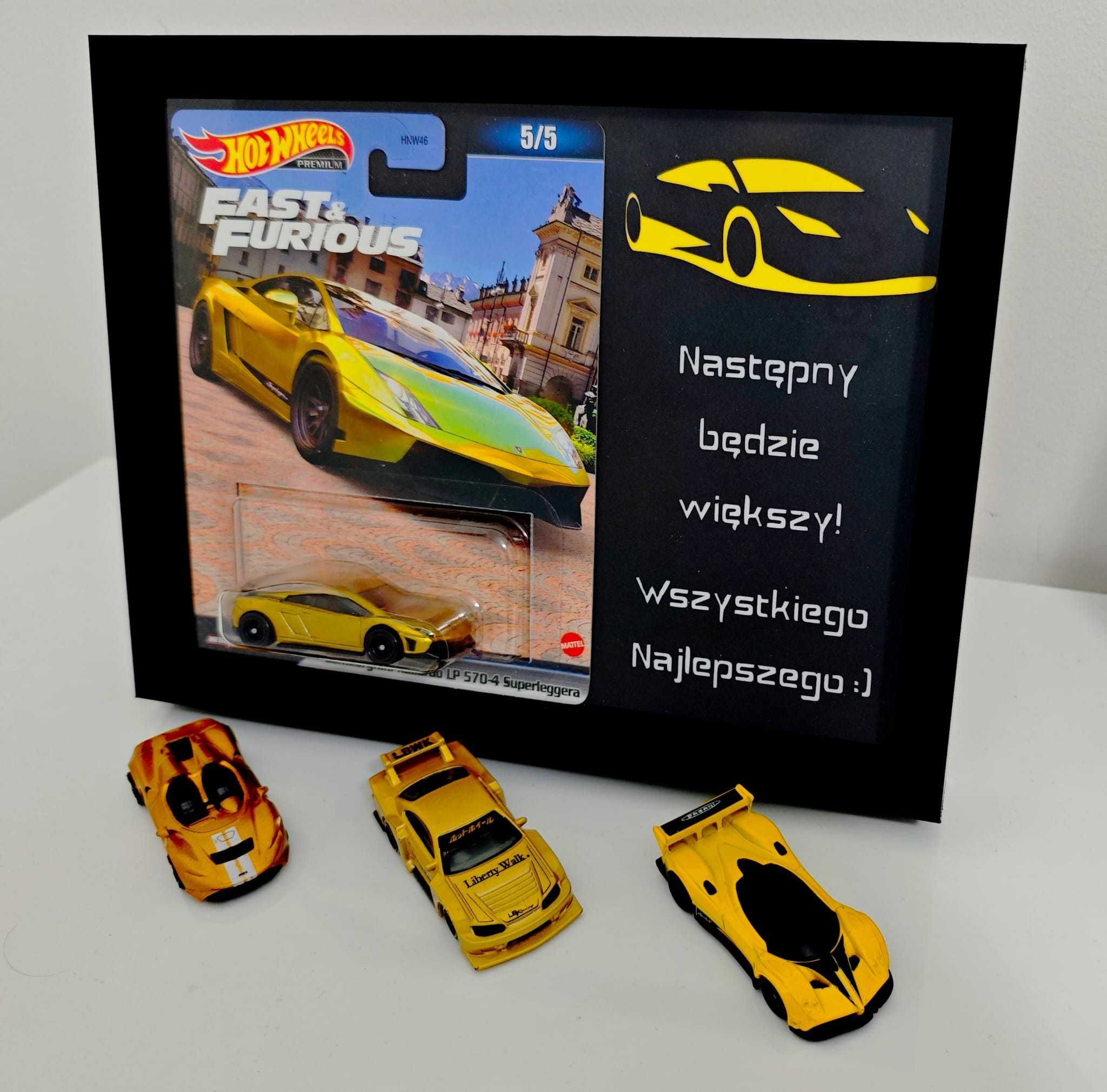 Ramka półka do modeli Hot Wheels ELITE64 dedykacja prezent życzenia