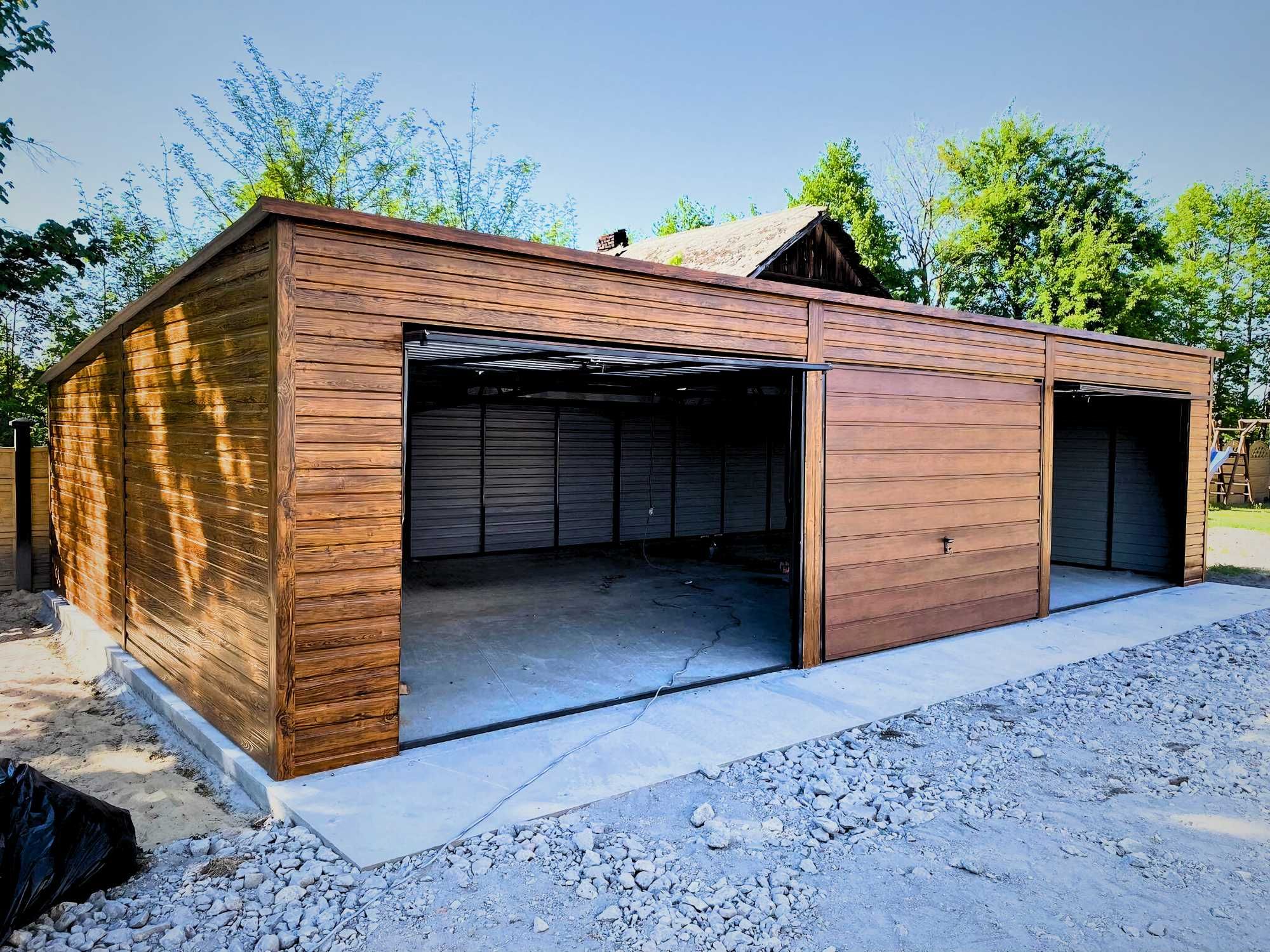 Garaż drewnopodobny garaz blaszany na narzędzia 10x6m |11x5 12x7 13x8|