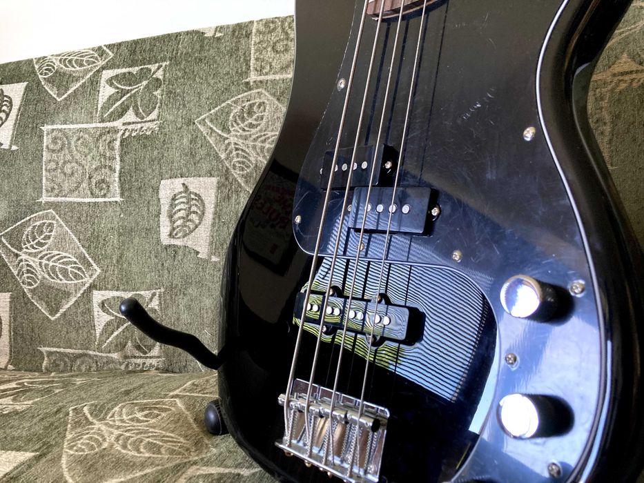 Gitara basowa Fender Squier PBass Precision Affinity PJ IL BK czarna