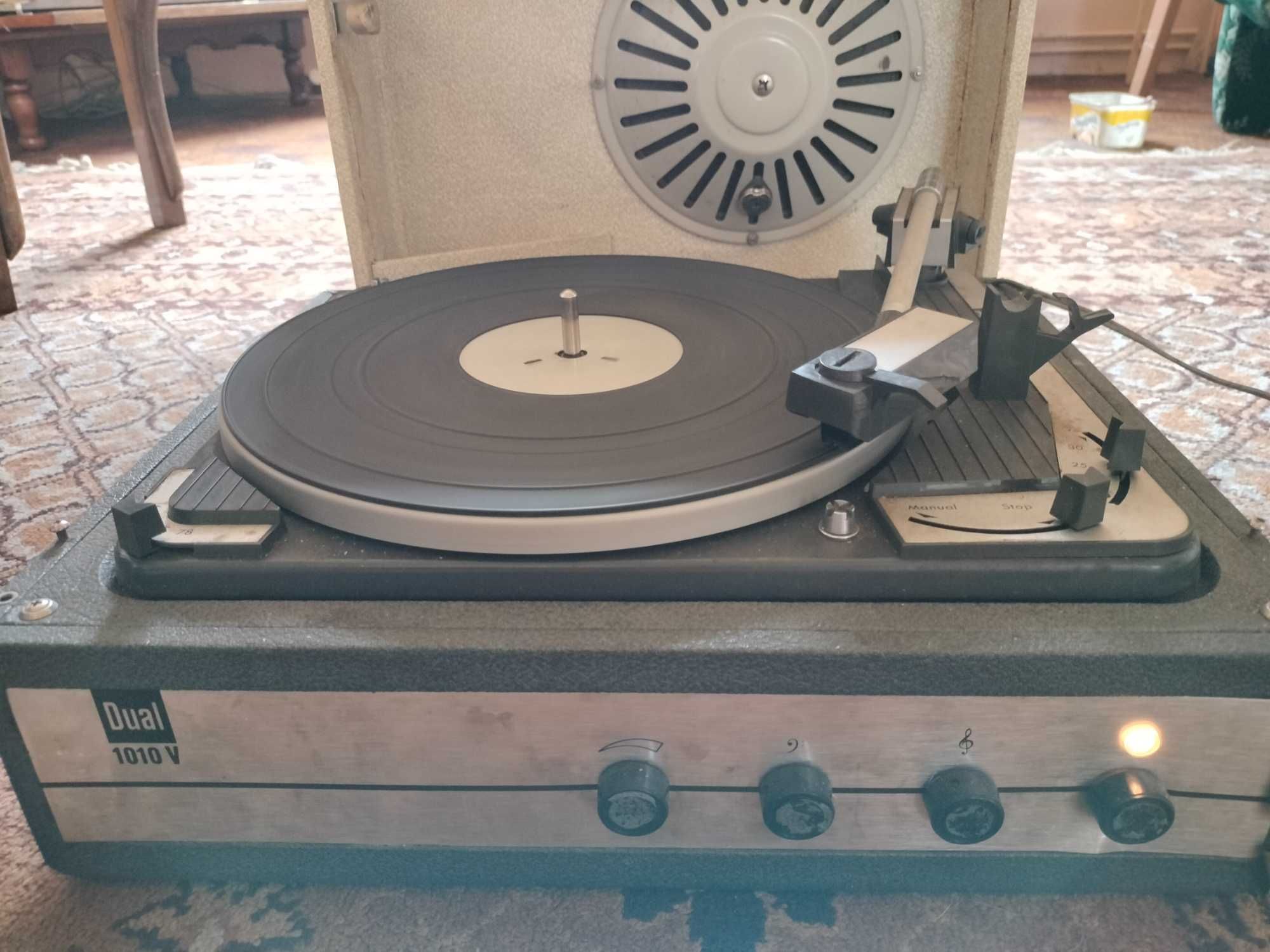 Retro gramofon Dual 1010 V niemiecki antyk działa