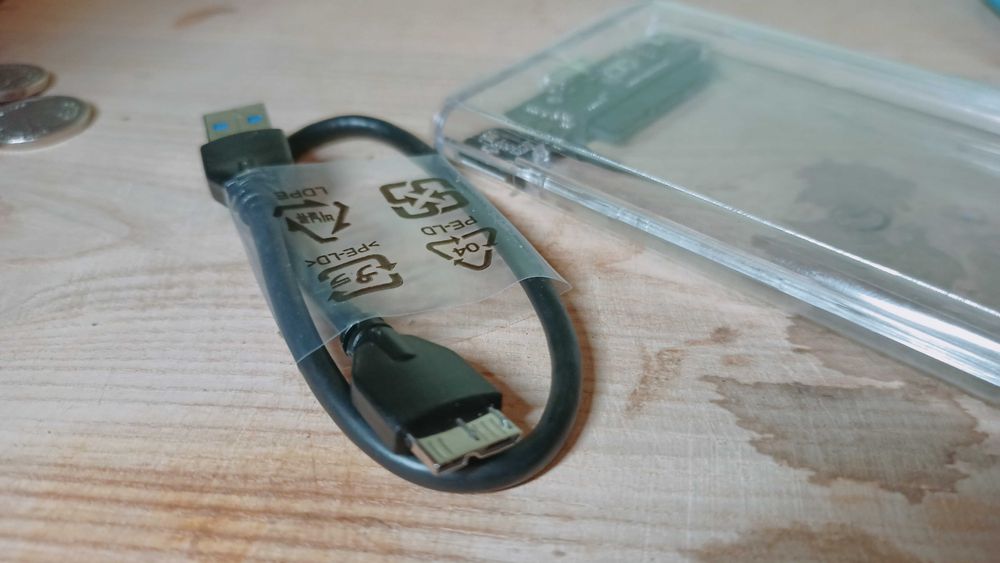 2,5-дюймовий прозорий корпус жорсткого диска USB 3.0 коробочка