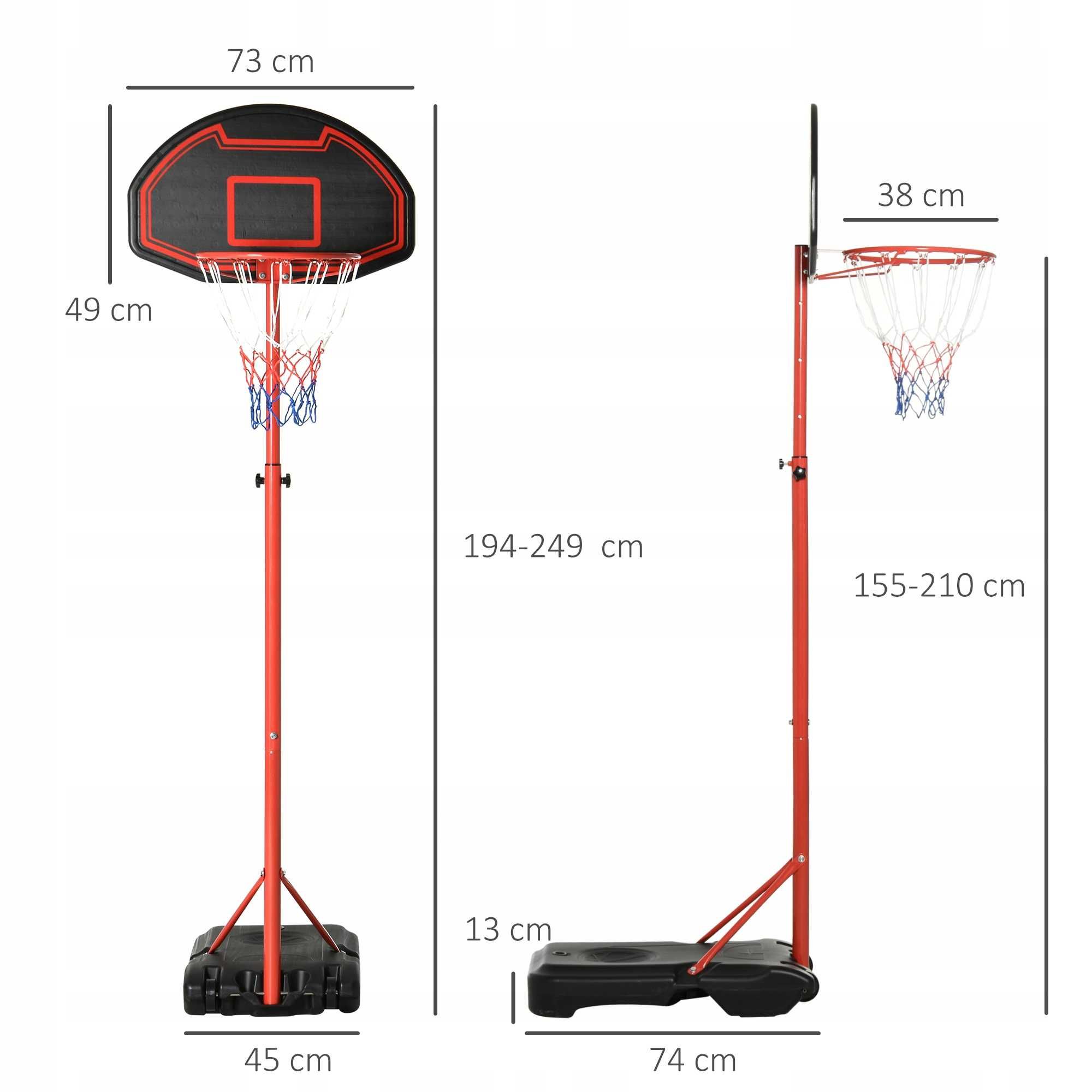 NOWY*wysyłka kosz do koszykówki dla dzieci 155-210cm 2m regulowany