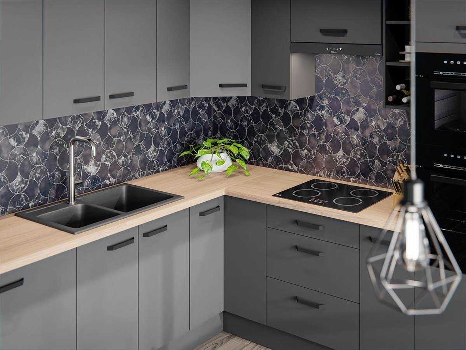 Zestaw mebli kuchennych NASTIA/ANTRACYT kuchnia modułowa