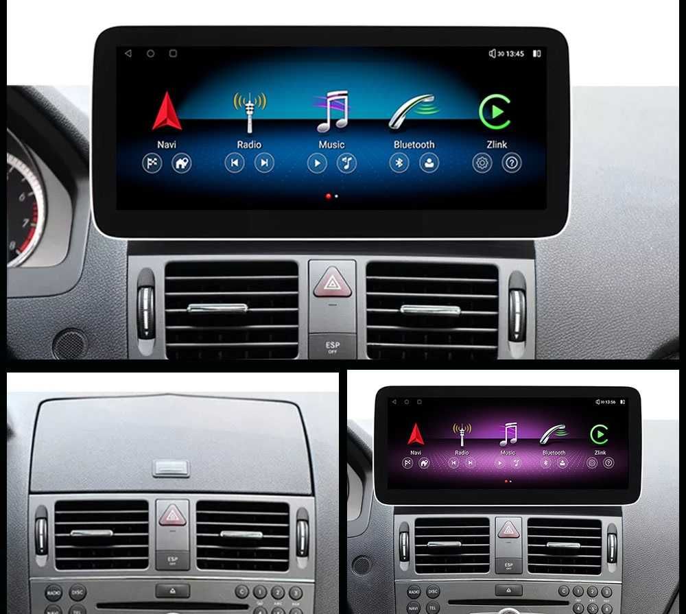 Radio CarPlay USB GPS WiFi 4G MP3 MP4 Android Mercedes C W204 NTG4.0