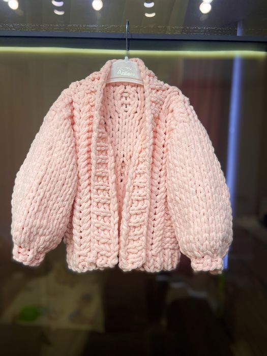 Плюшевий кардиган з Pinterest на дівчинку 2-3 роки