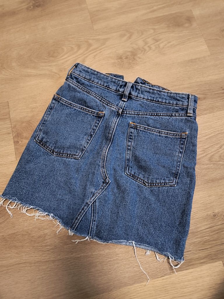 Spódnica mini spódniczka dżinsowa jeans h&m  34