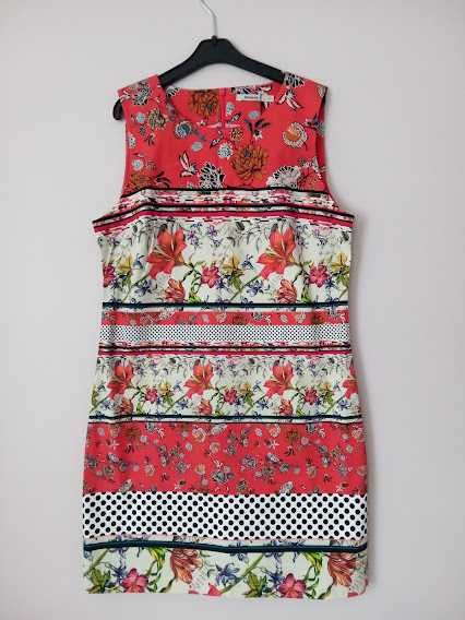 Desigual damska sukienka w kwiaty bez rękawów 40