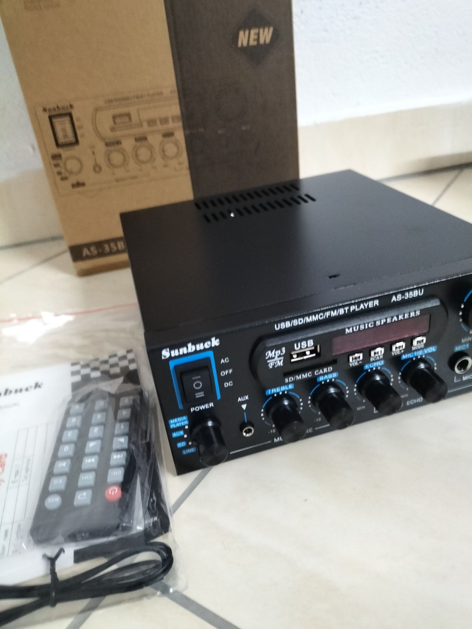 Amplituner/wzmacniacz bluetooth/USB/ad 2 x 55 watt jak nowy
