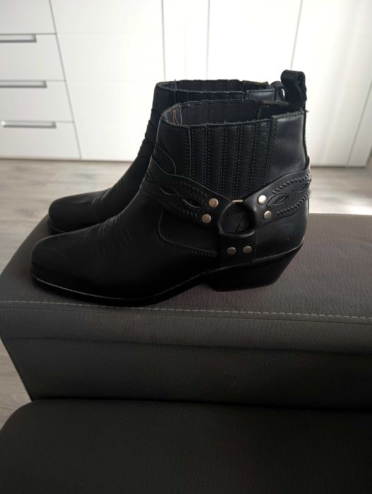 Kowbojki skórzane męskie