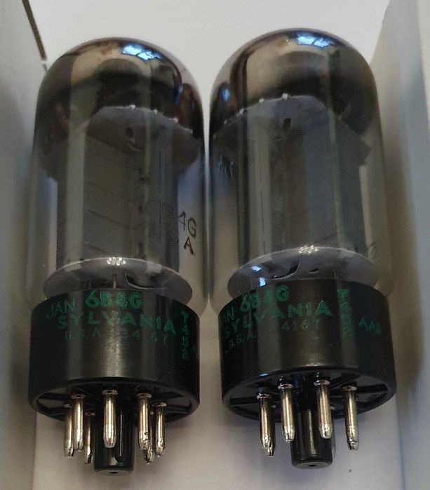 6B4G Sylvania NOS JAN x2 Wojskowe Para Lampy USA 6A3 6S4S 2A3