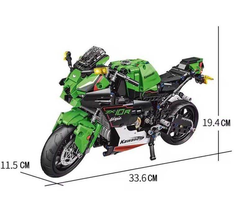 Klocki wzór LEGO Kawasaki Ninja ZX10R Motocykl Prezent ŚcigaczSportowy